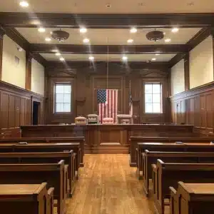 An empty court in Connecticut