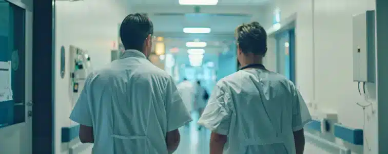 Two doctors in a hospital