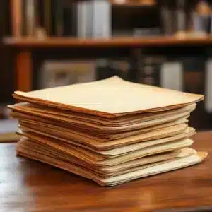 Legal papers kept on a table