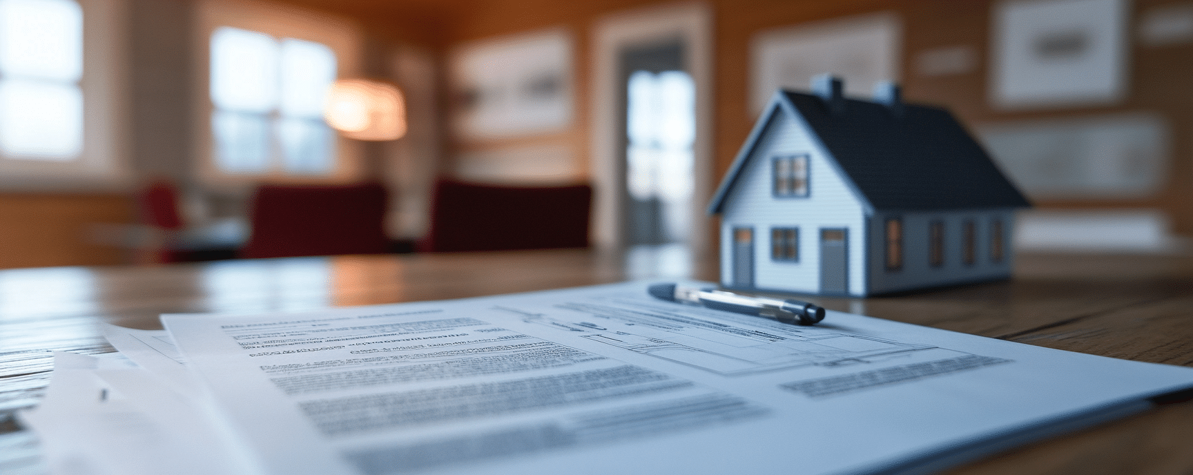 homeowners Insurance Papers on a table